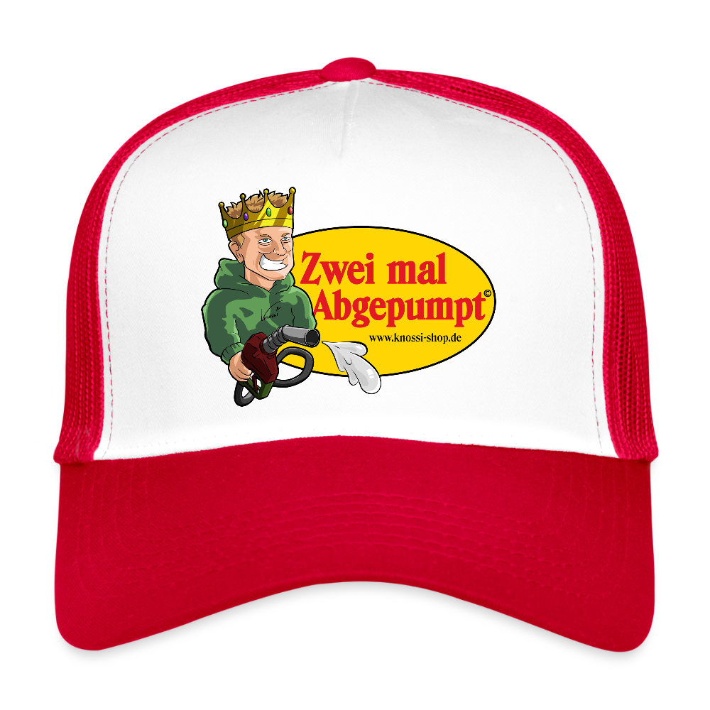 Abgepumpt Trucker Cap - Weiß/Rot