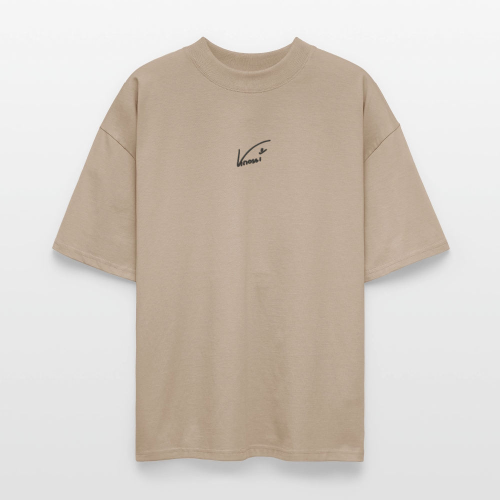 Knossi's Unisex T-Shirt - schwarzer Stick - Steingrau
