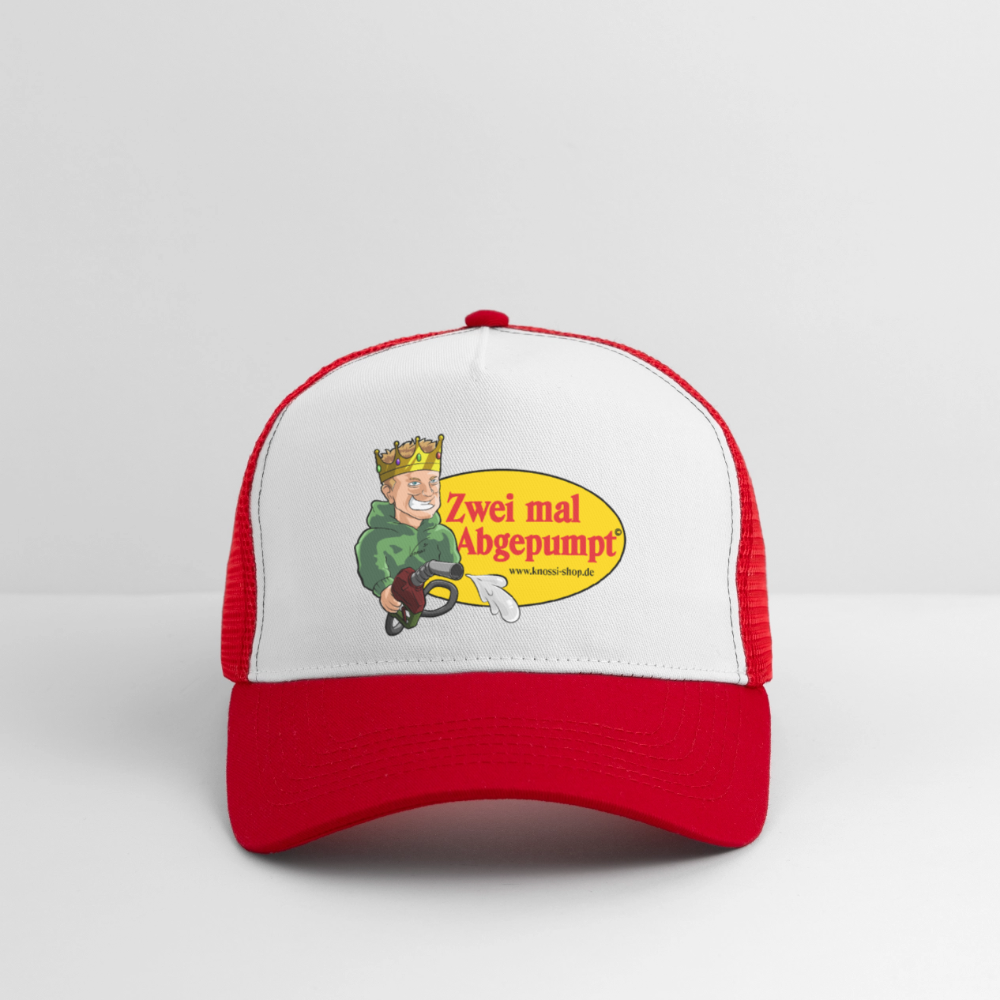Abgepumpt Trucker Cap - Weiß/Rot