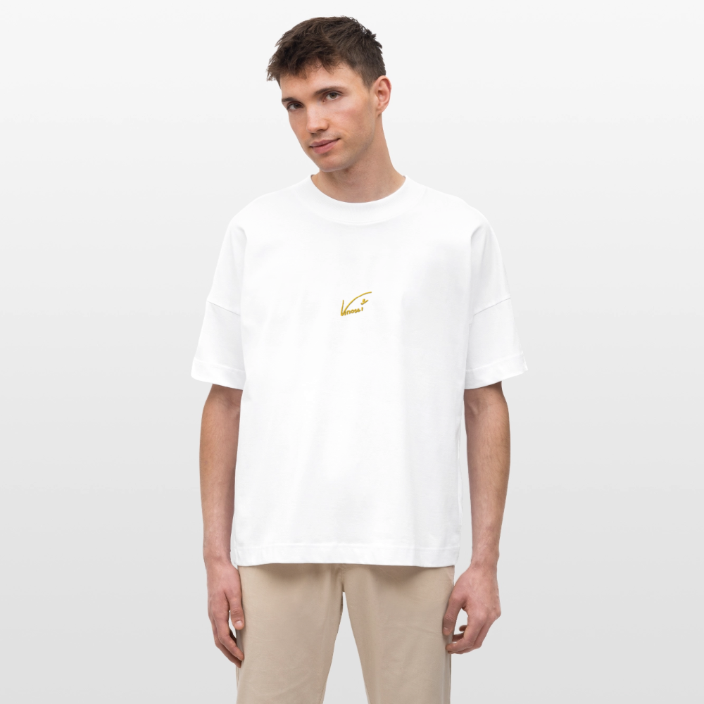 Knossi's Unisex T-Shirt - gelber Stick - Weiß