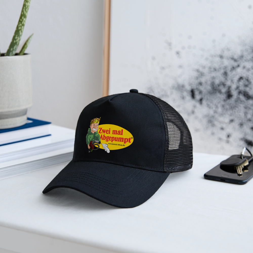 Abgepumpt Trucker Cap - Schwarz/Schwarz