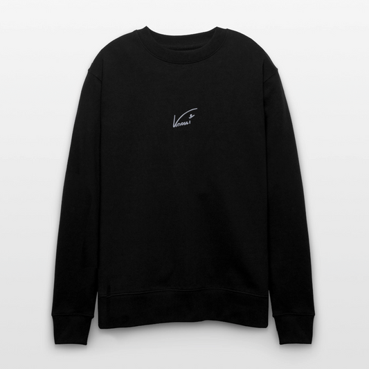 Knossi's Organic Sweatshirt - weißer Stick - Schwarz