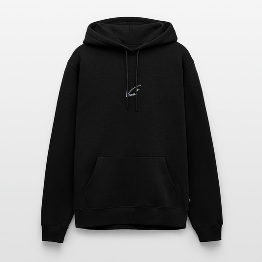 Knossi's Organic Hoodie - weißer Stick - Schwarz