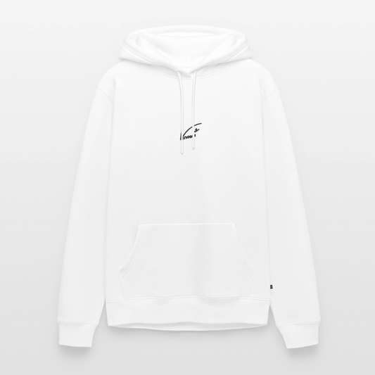Knossi's Organic Hoodie - schwarzer Stick - Weiß
