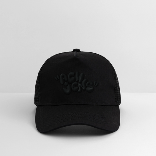 Ach Jens schwarze Trucker Cap - Schwarz/Schwarz