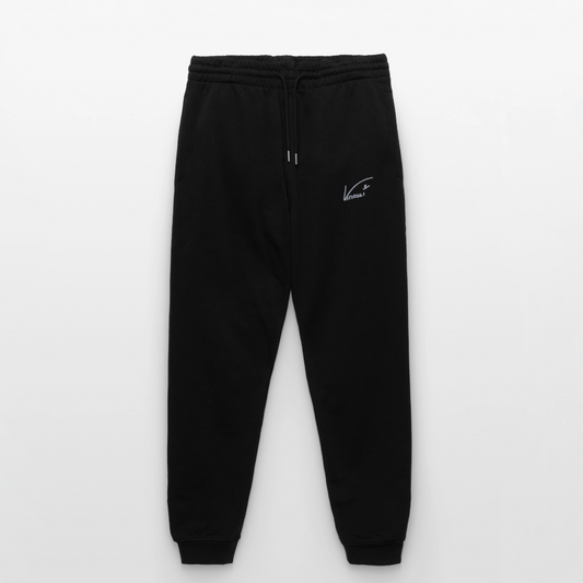 Knossi's gemütliche Sweatpants - weißer Stick - Schwarz