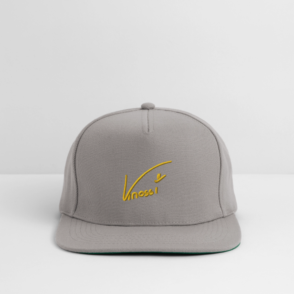 Gelb Gestickter Snapback Cap - Graphit/Graphit