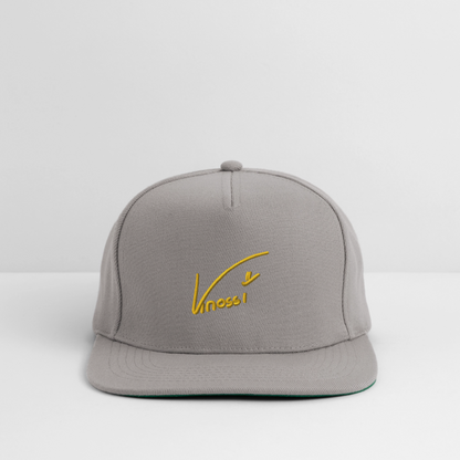Gelb Gestickter Snapback Cap - Graphit/Graphit